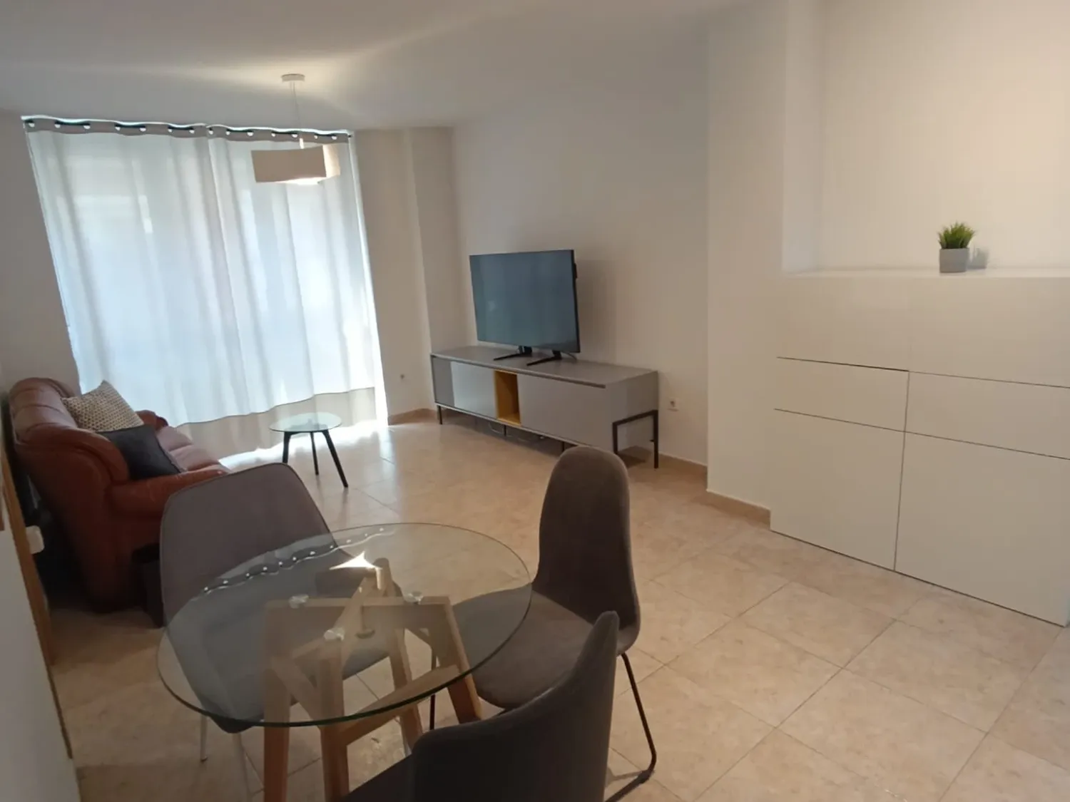 Sala d'estar de Pis de lloguer en  Murcia Capital amb Aire condicionat, Calefacció i Moblat