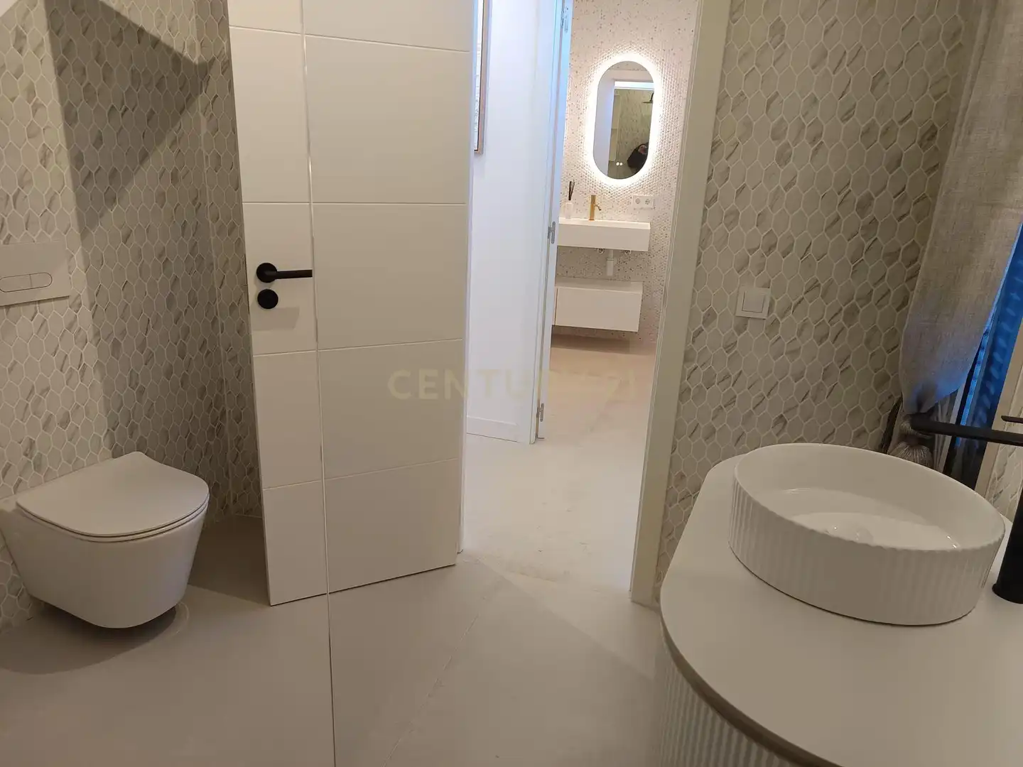Badezimmer von Maisonette zum Verkauf in Calpe / Calp mit Klimaanlage, Waschmaschine und Balkon
