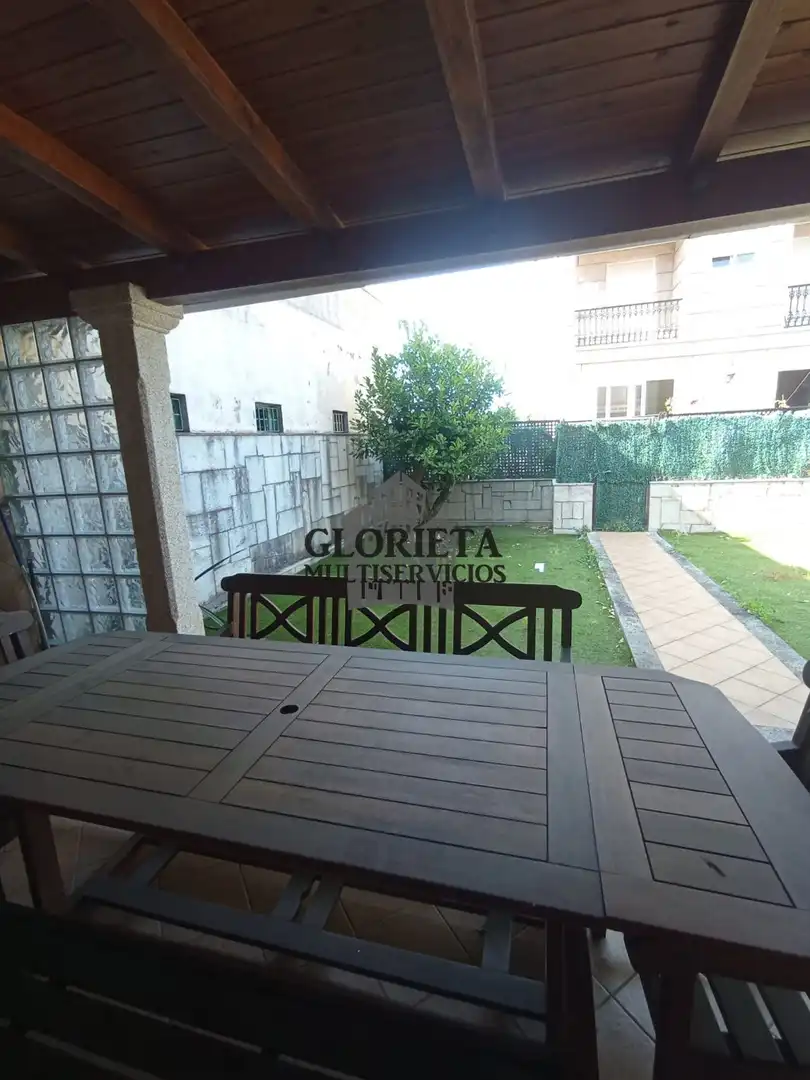 Jardín de Casa adosada en venta en Baiona con Calefacción, Parquet y Terraza