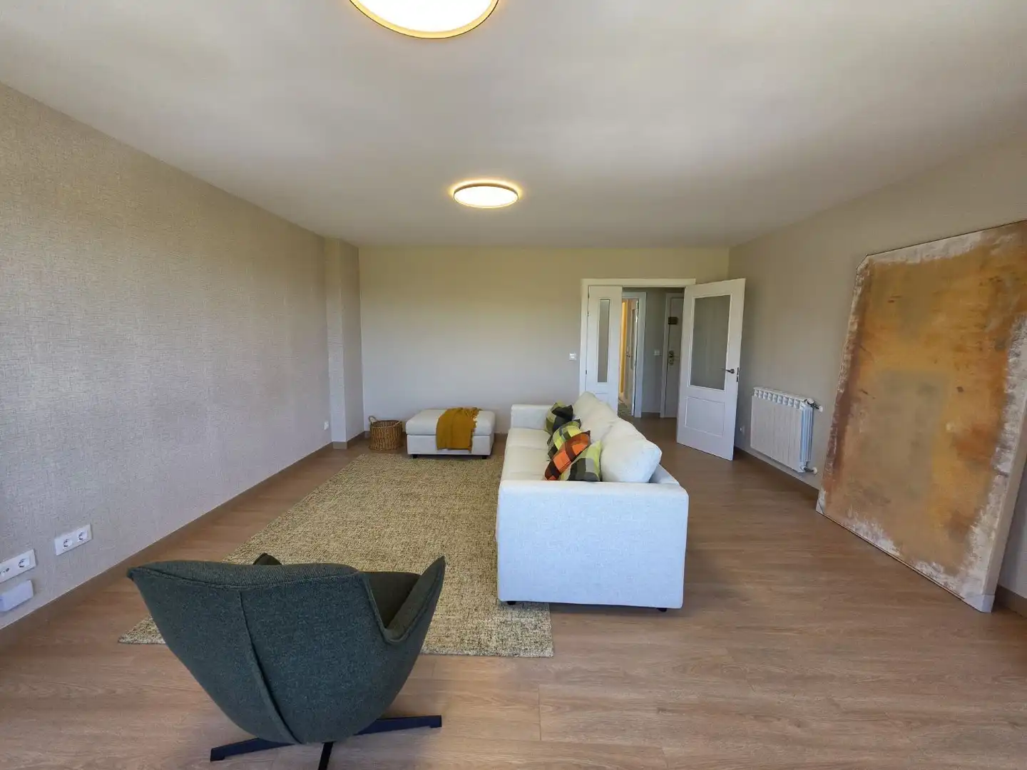 Sala d'estar de Pis de lloguer en A Coruña Capital  amb Calefacció, Terrassa i Moblat