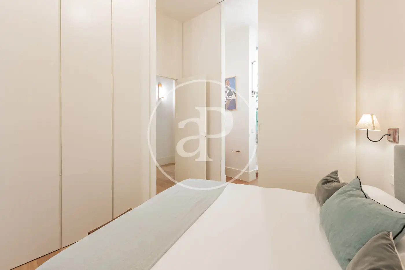 Schlafzimmer von Wohnung zur Miete in Madrid mit Klimaanlage, Heizung und Privatgarten
