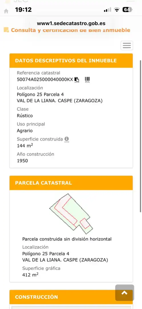 Vista exterior de Finca rústica en venta en Caspe