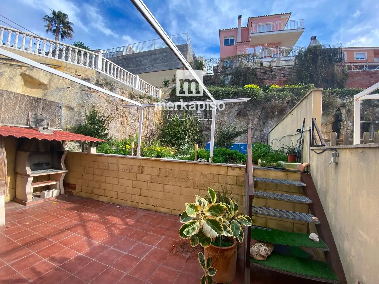 Terrasse von Einfamilien-Reihenhaus zum Verkauf in Calafell mit Heizung