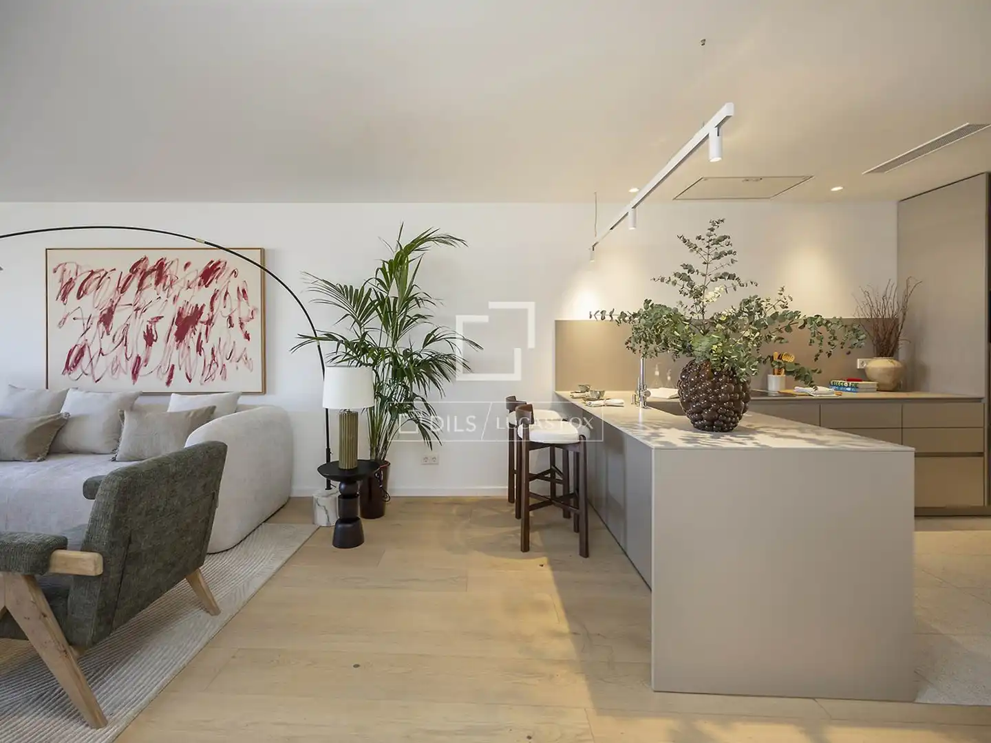 Sala de estar de Ático en venta en Barcelona con Aire acondicionado, Calefacción y Parquet