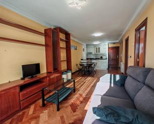 Living room of Apartment to rent in A Coruña Capital   with Heating, Parquet flooring and Furnished