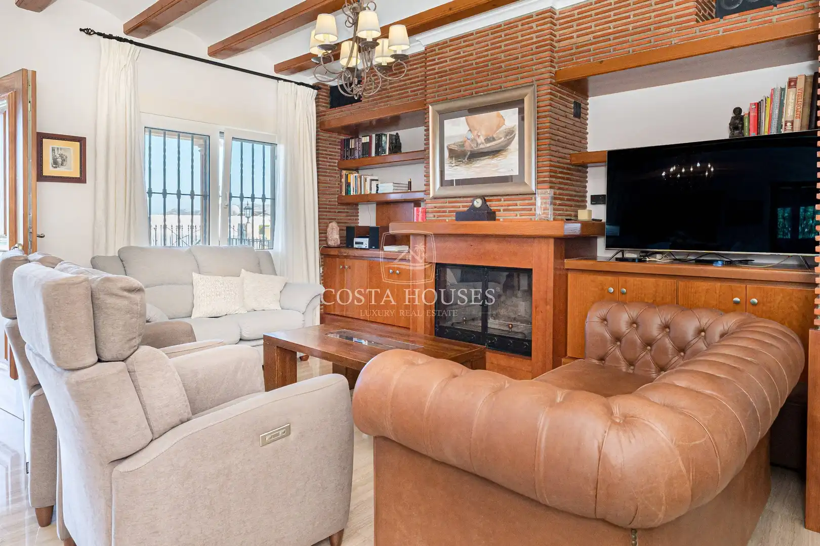 Living room of Houses for sale in Beniarbeig  with Air Conditioner, Heating and Private garden