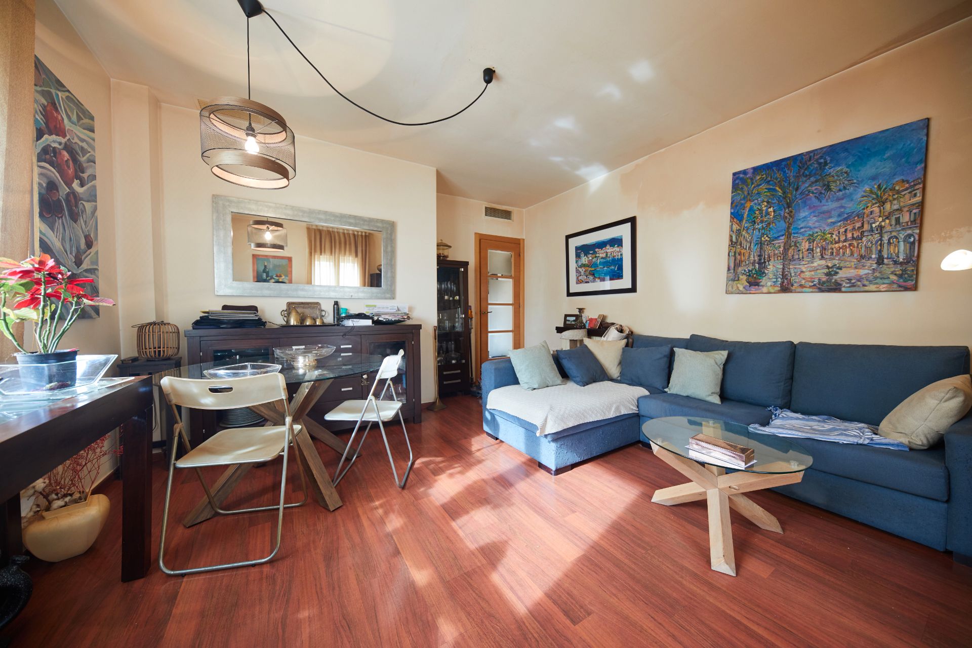 Living room of Flat for sale in Vilanova i la Geltrú  with Heating and Parquet flooring