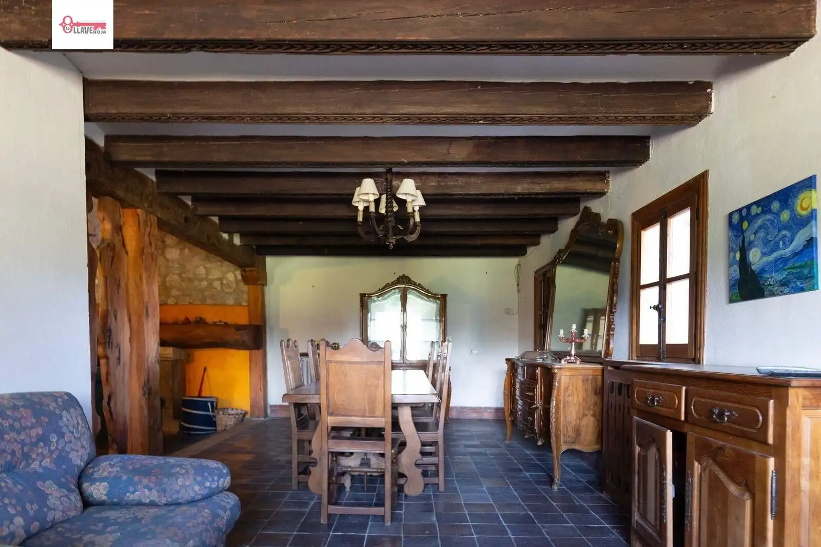 Dining room of Country homes for sale in Quintana del Puente  with Storage room, Swimming Pool and Furnished