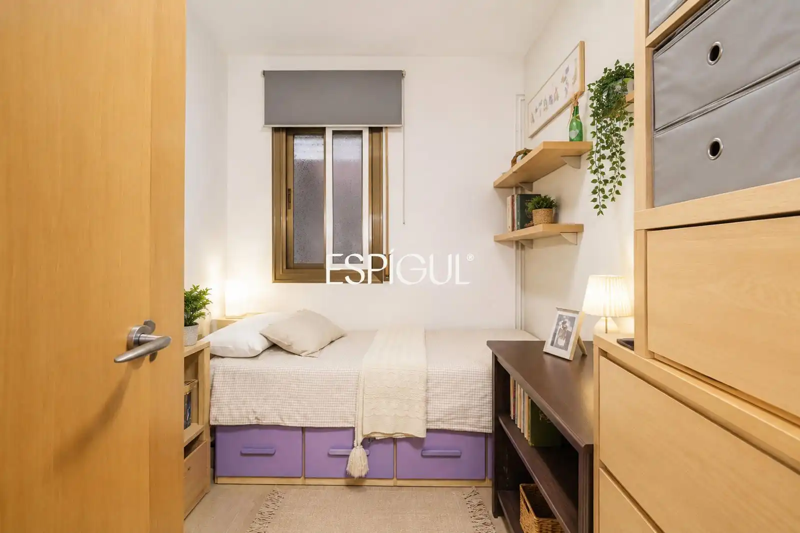 Schlafzimmer von Wohnung zum Verkauf in Barcelona mit Klimaanlage, Heizung und Parkett