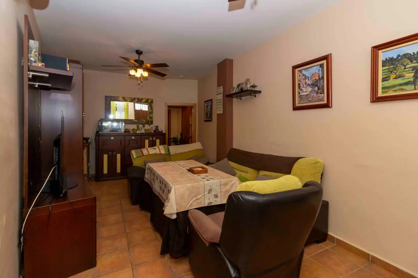 Sala de estar de Casa o chalet en venta en Badajoz con Aire acondicionado y Terraza