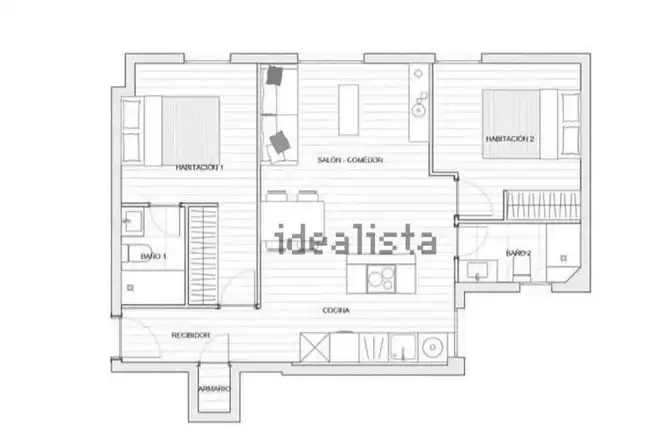 Wohnung zur Miete in Madrid mit Klimaanlage, Heizung und Parkett