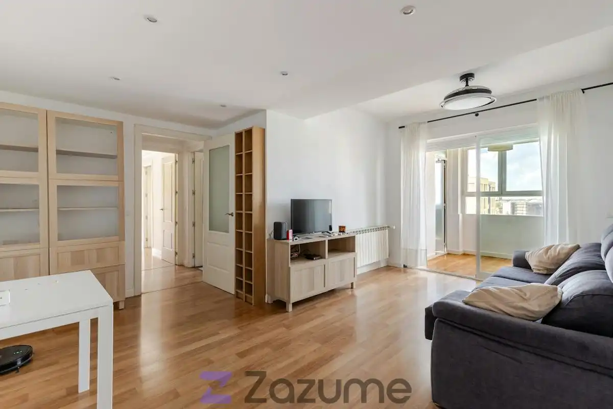Wohnzimmer von Wohnung zur Miete in Madrid mit Klimaanlage, Heizung und Parkett
