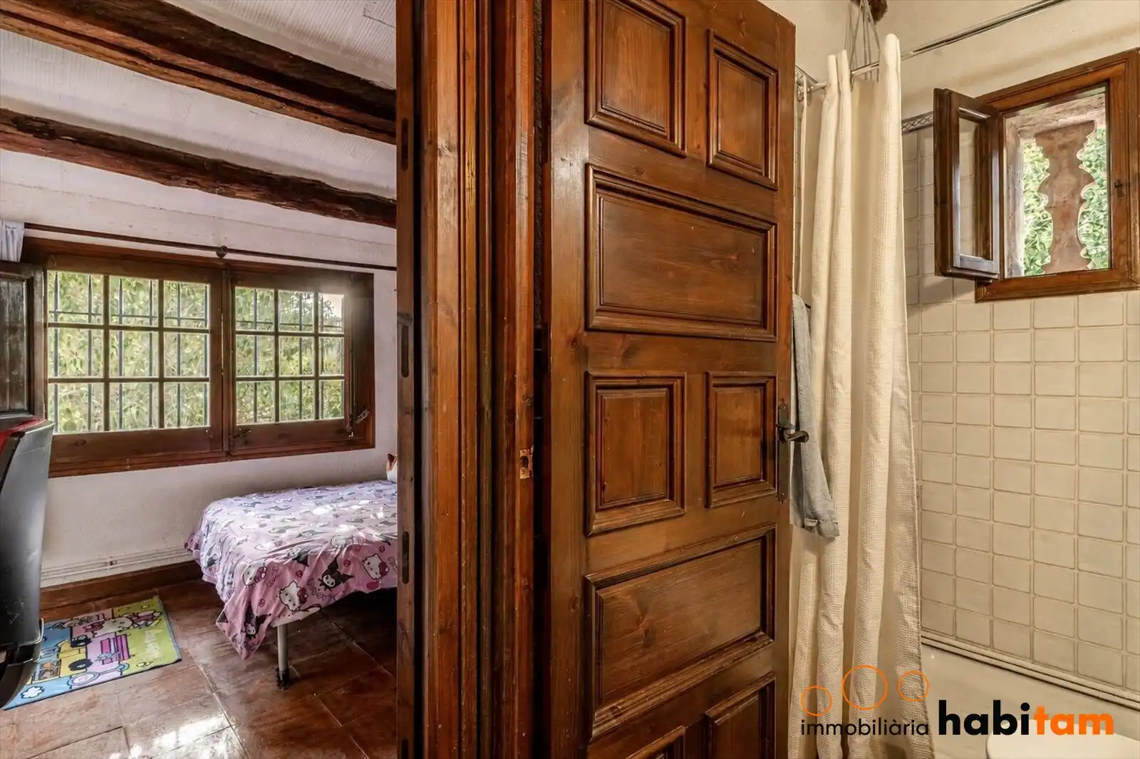 Habitación de Finca rústica en venta en Sils con Aire acondicionado, Calefacción y Jardín privado
