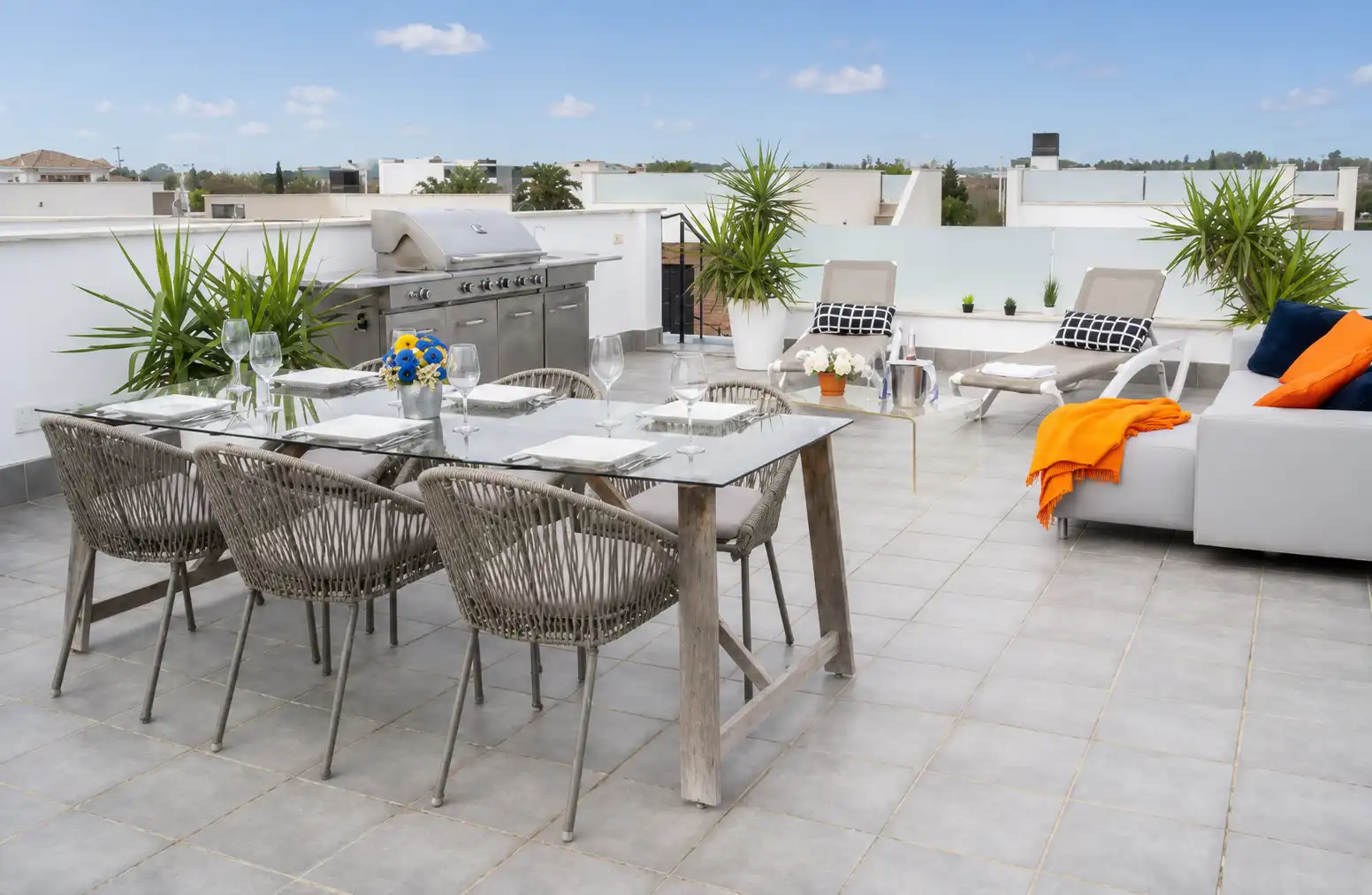 Terrassa de Casa o xalet de lloguer en San Pedro del Pinatar amb Aire condicionat, Terrassa i Piscina