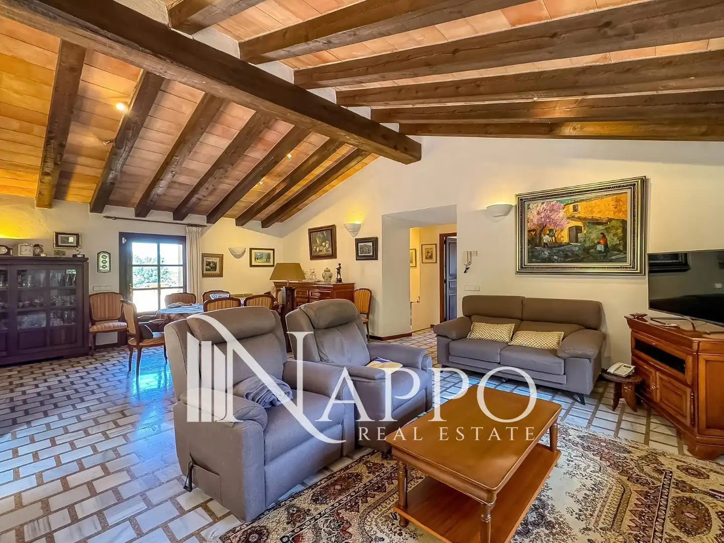 Living room of Houses for sale in Sóller  with Air Conditioner, Storage room and Swimming Pool