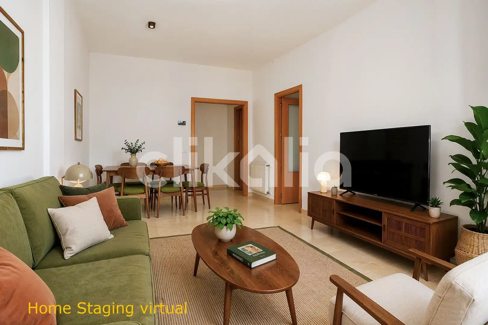 Sala d'estar de Pis en venda en Valdemoro amb Calefacció, Jardí privat i Terrassa