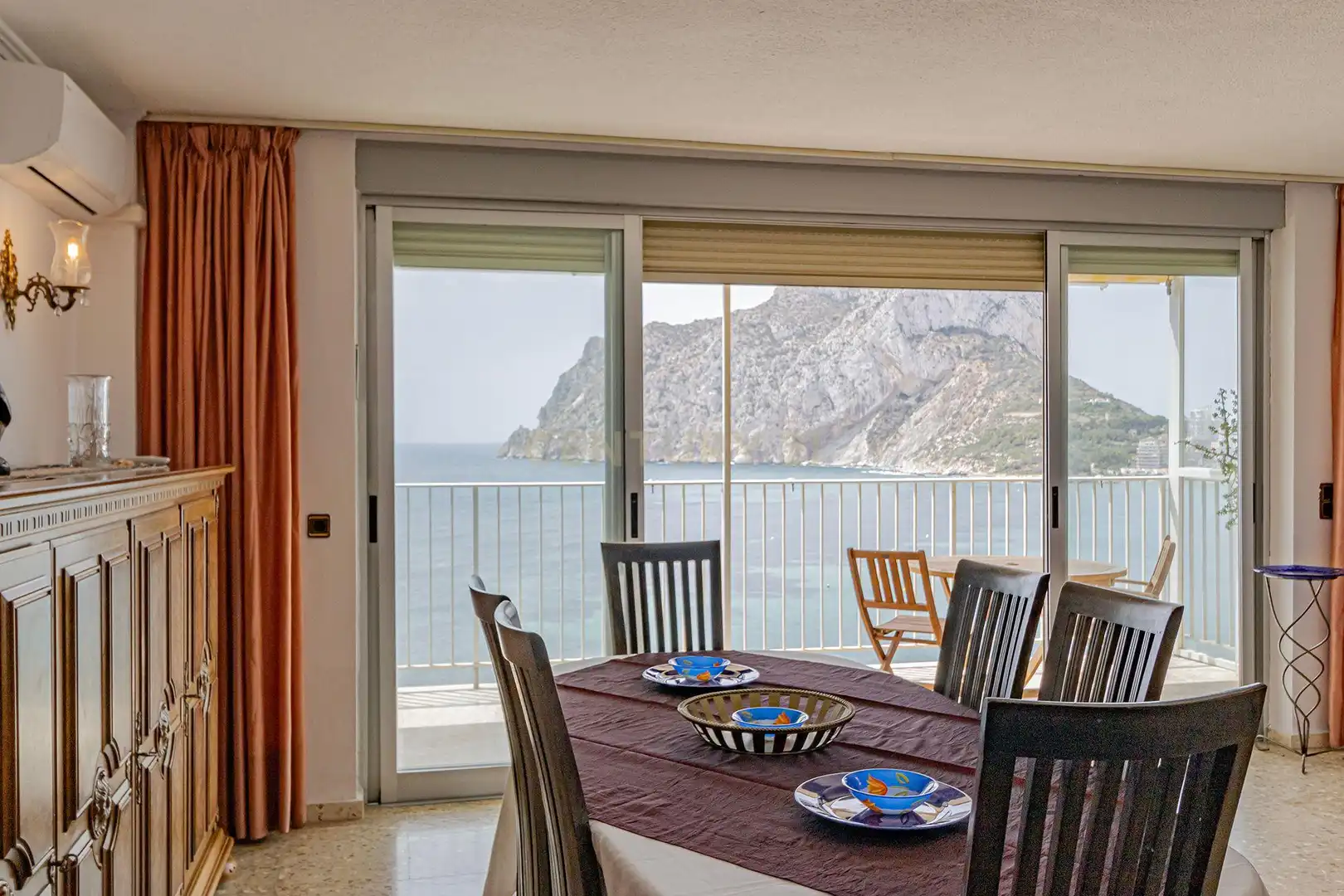 Esszimmer von Wohnungen zur Miete in Calpe / Calp mit Klimaanlage, Ofen und Waschmaschine