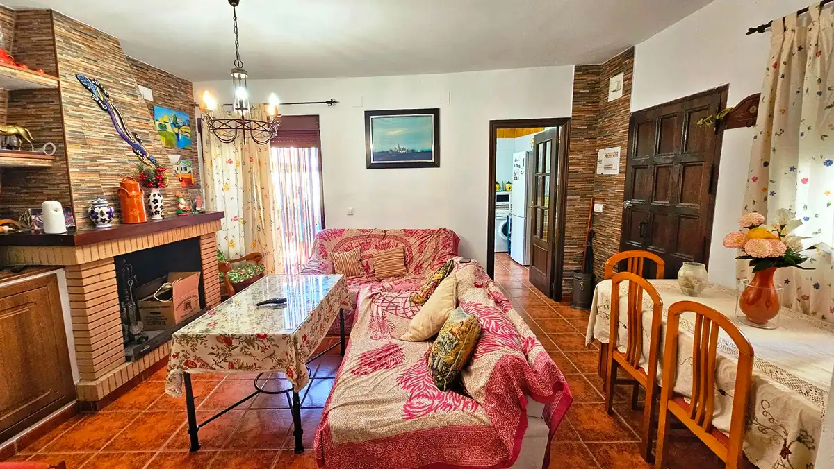 Sala d'estar de Casa o xalet en venda en Almonaster la Real amb Terrassa