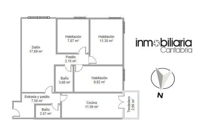 Flat for sale in Calle LASALLE, 3, Los Corrales de Buelna