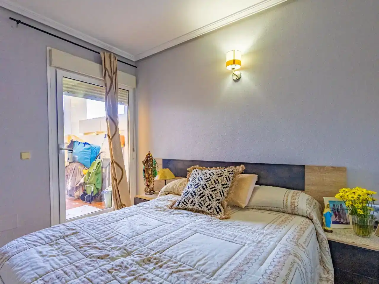 Bedroom of Flat for sale in Vera  with Air Conditioner, Private garden and Parquet flooring