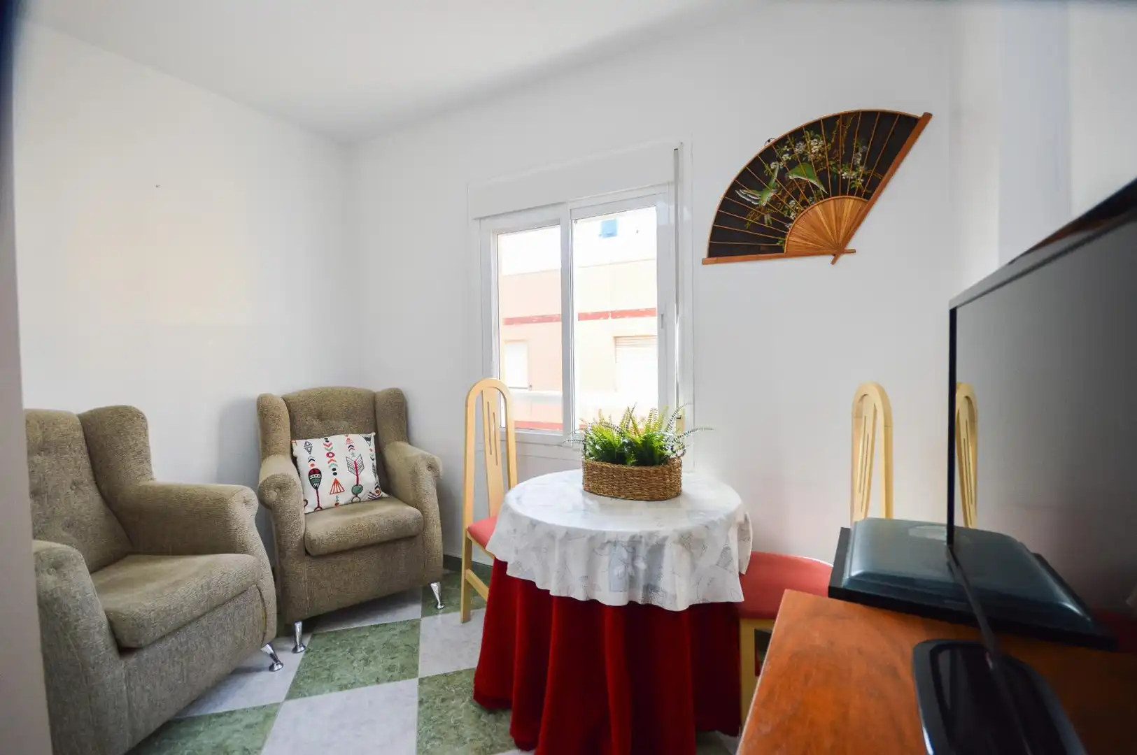 Wohnzimmer von Wohnung zum Verkauf in Benahadux mit Klimaanlage, Heizung und Terrasse