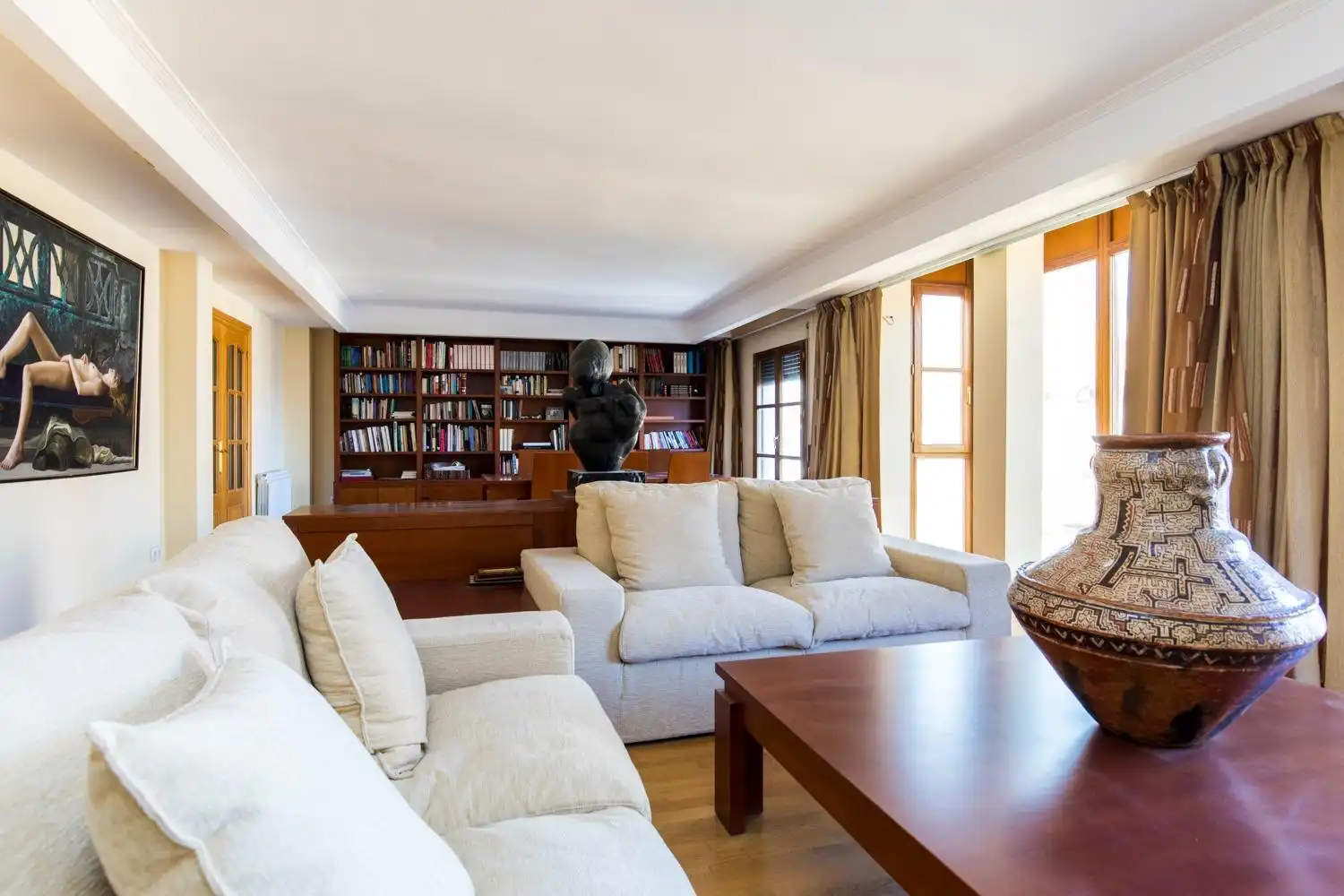 Sala de estar de Ático en venta en Borja con Calefacción, Parquet y Terraza