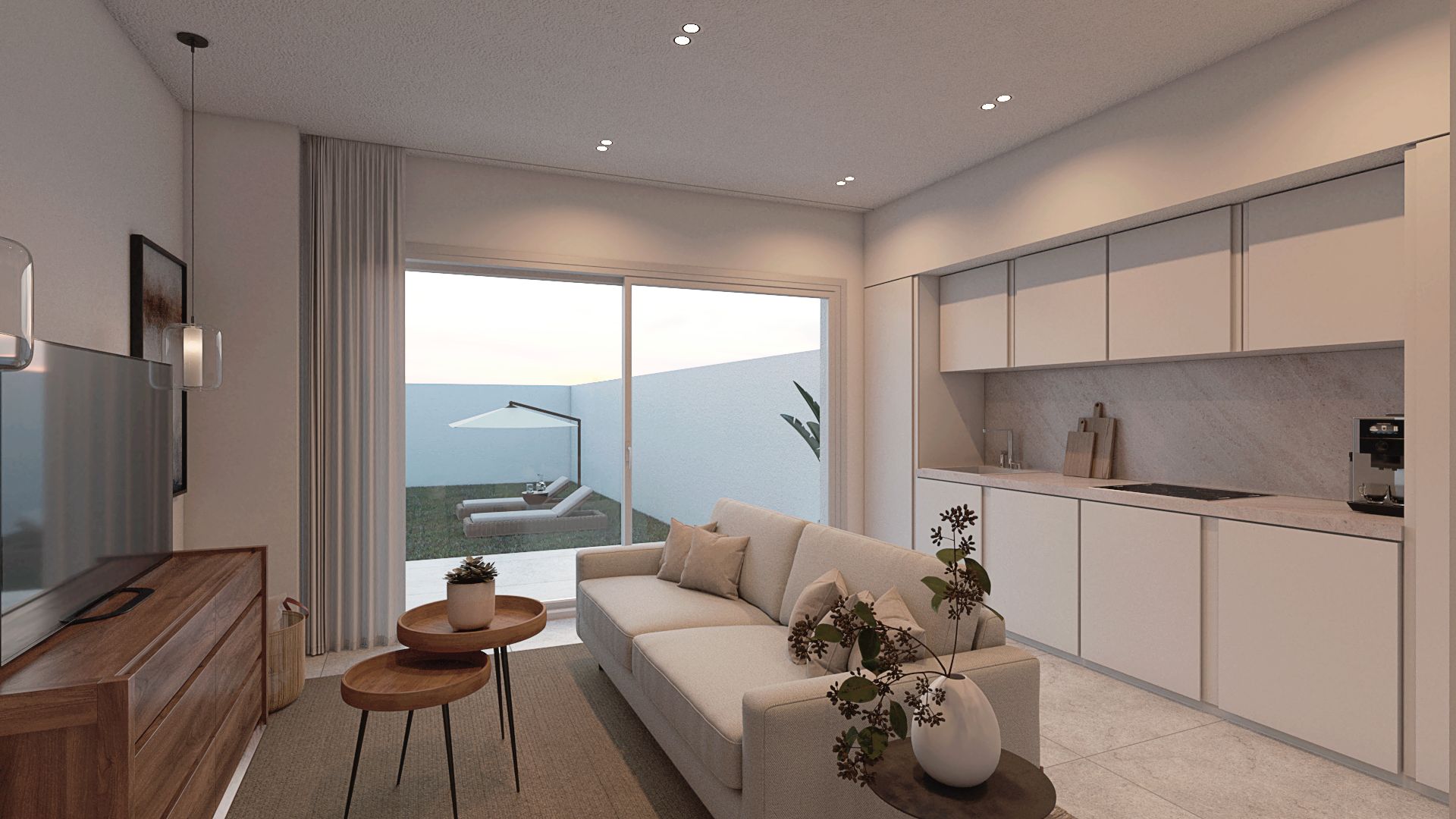 Sala d'estar de Planta baixa en venda en  Palma de Mallorca amb Aire condicionat, Jardí privat i Terrassa