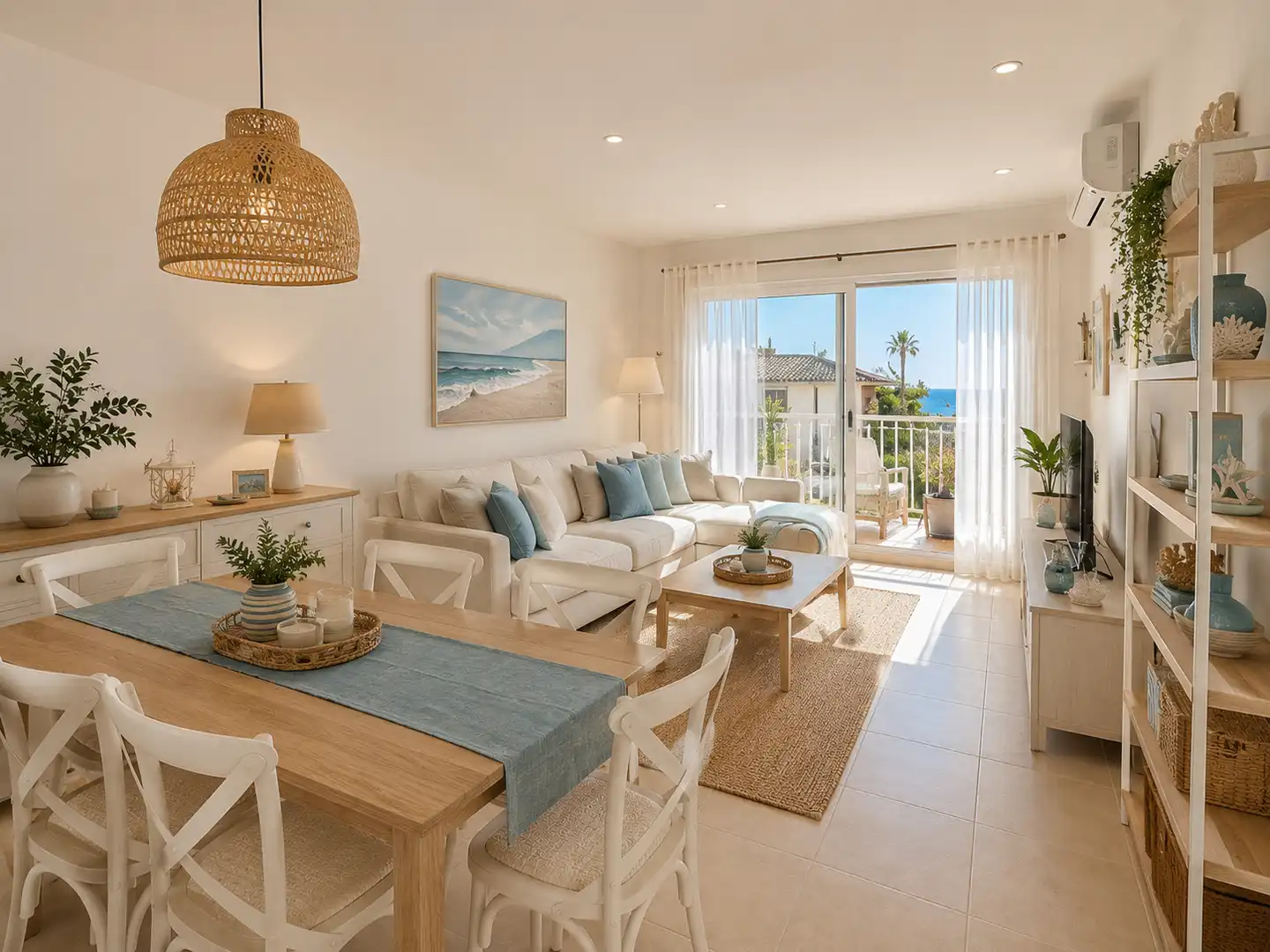 Sala d'estar de Apartament en venda en Sant Feliu de Guíxols amb Aire condicionat, Jardí privat i Terrassa