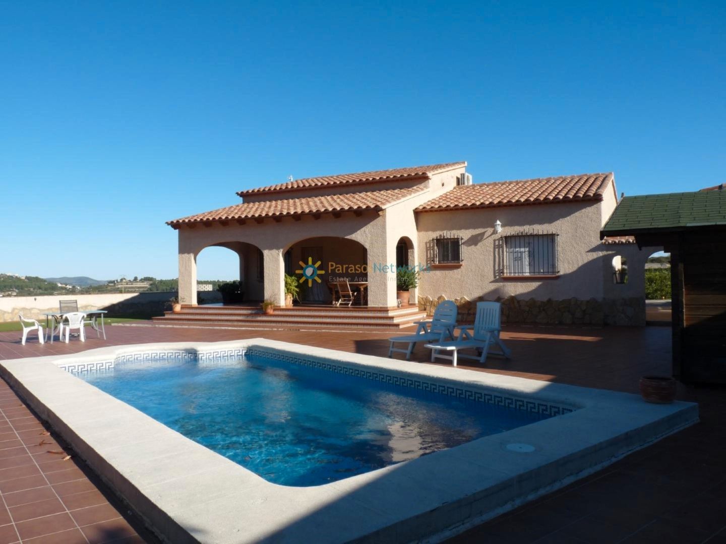 Piscina de Casa o xalet en venda en Villalonga amb Aire condicionat, Calefacció i Jardí privat