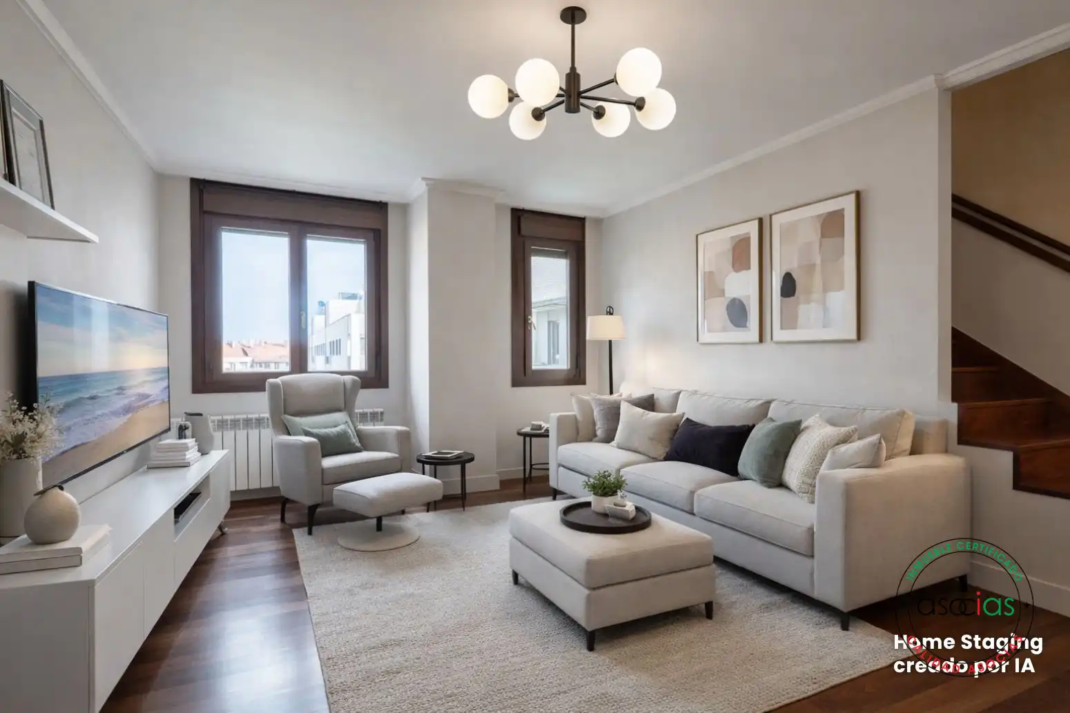 Sala de estar de Piso en venta en Gijón  con Calefacción, Parquet y Trastero