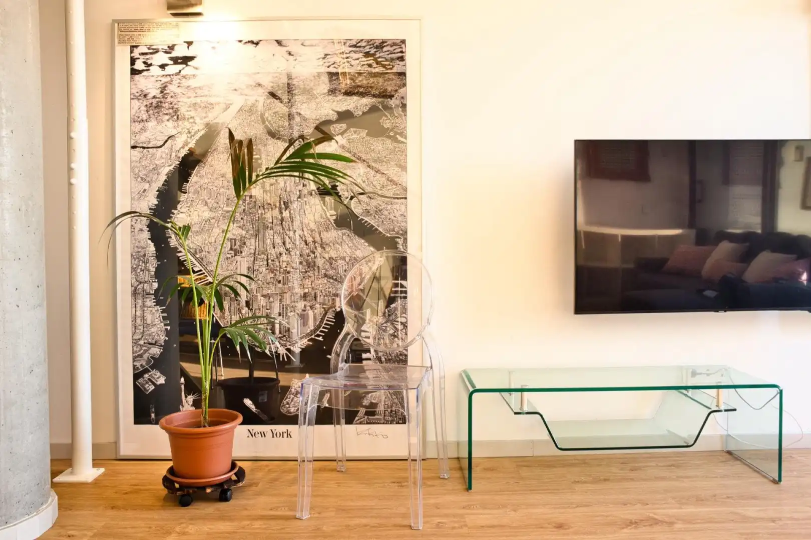 Wohnzimmer von Wohnung zum Verkauf in San Sebastián de los Reyes mit Klimaanlage, Heizung und Terrasse