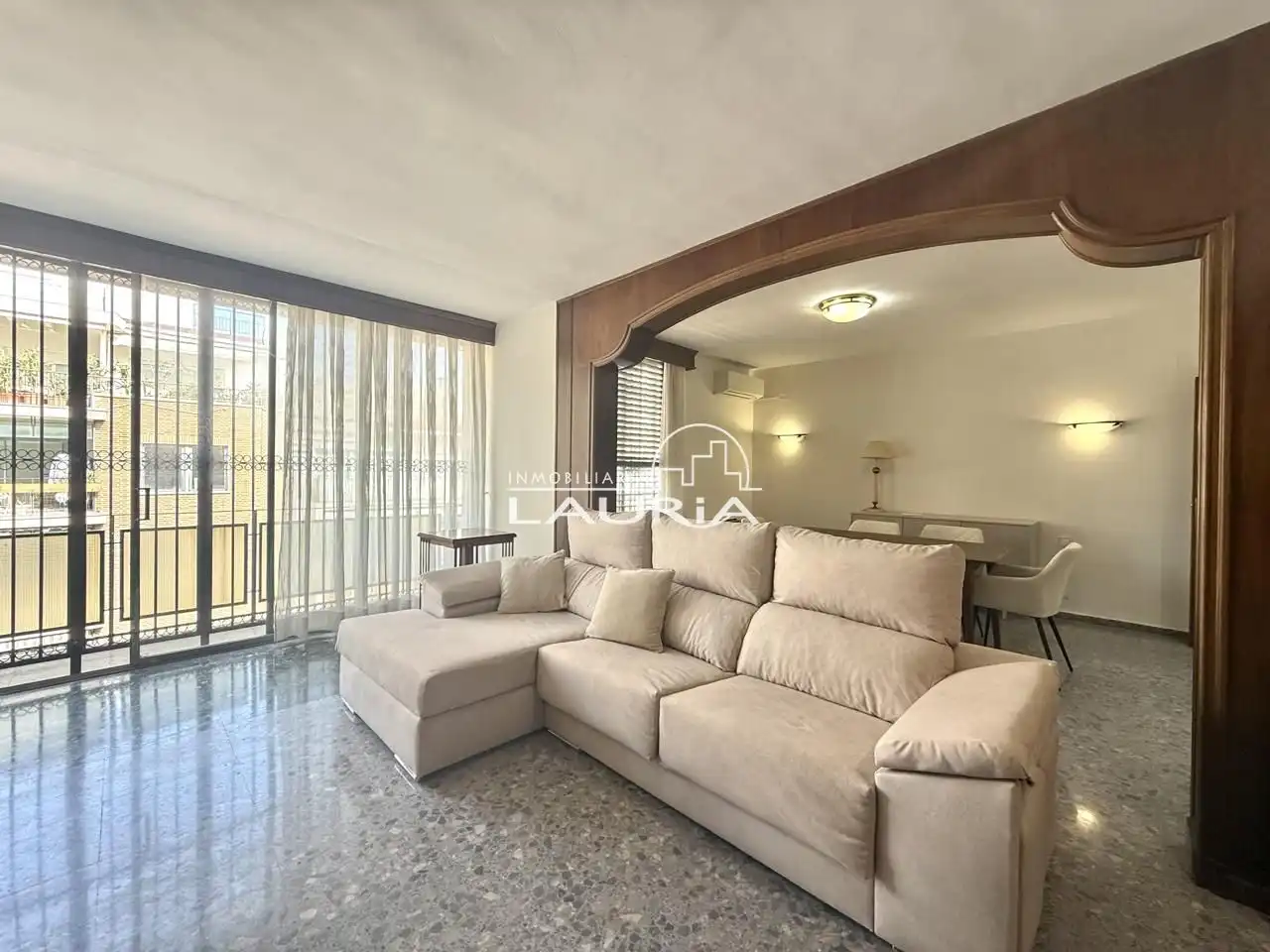 Living room of Flat for rent in  Valencia Capital  with Air Conditioner, Heating and Furnished