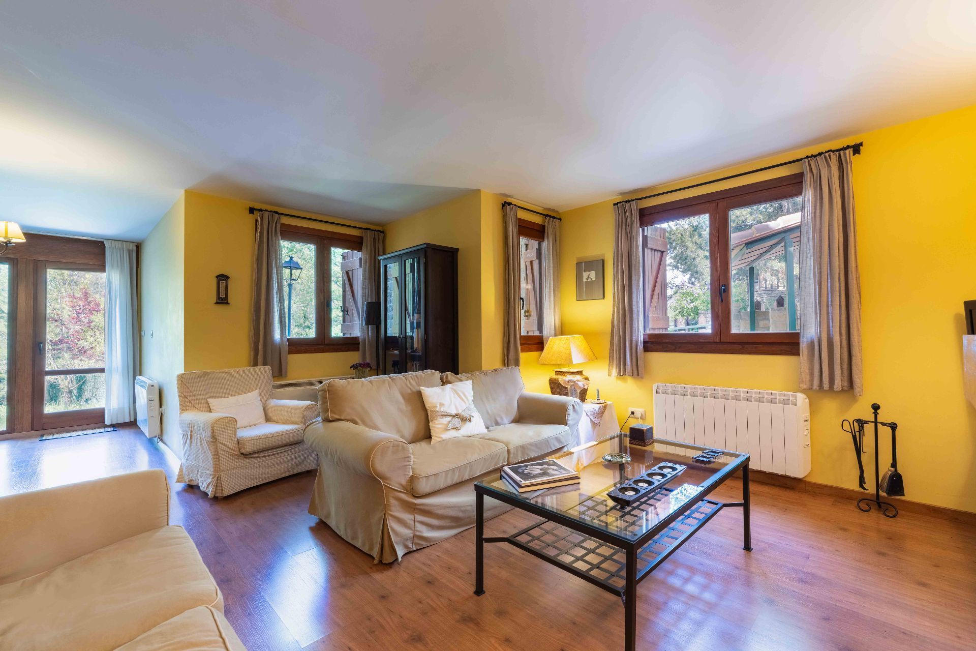 Living room of Single-family semi-detached for sale in Alcalá de la Selva  with Heating, Private garden and Terrace