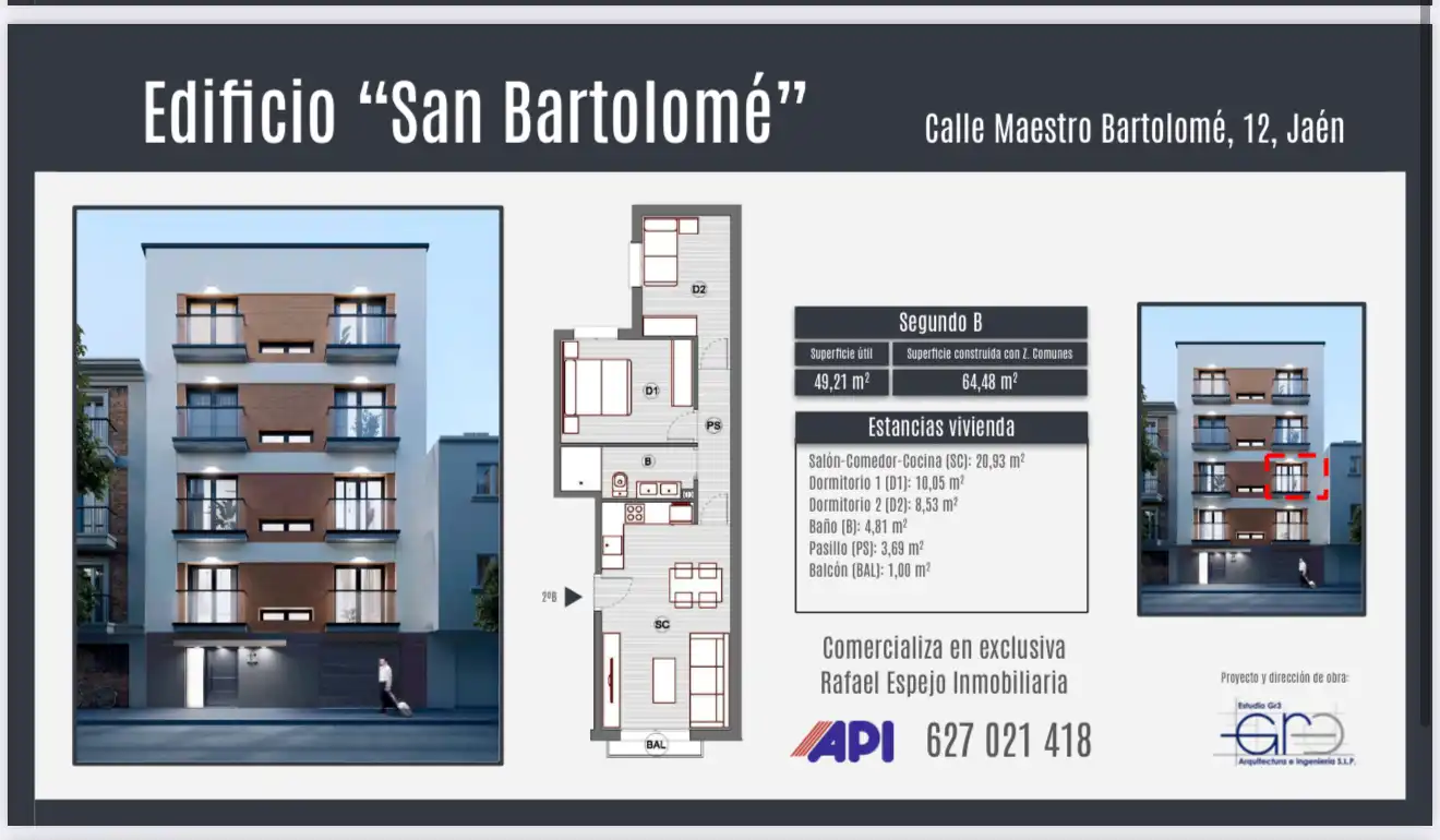 Vista exterior de Piso en venta en Jaén con Aire acondicionado y Calefacción