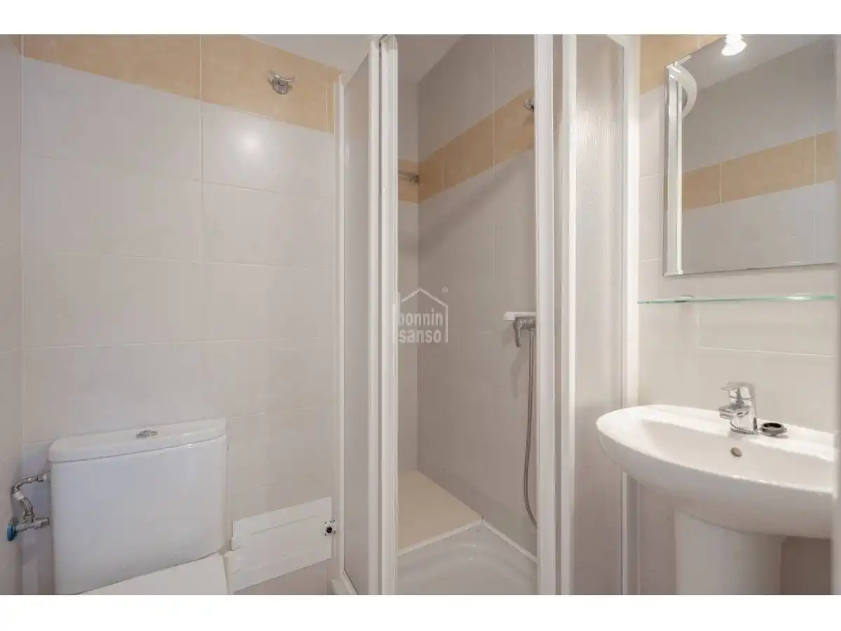 Bany de Apartament en venda en Es Migjorn Gran amb Terrassa i Moblat