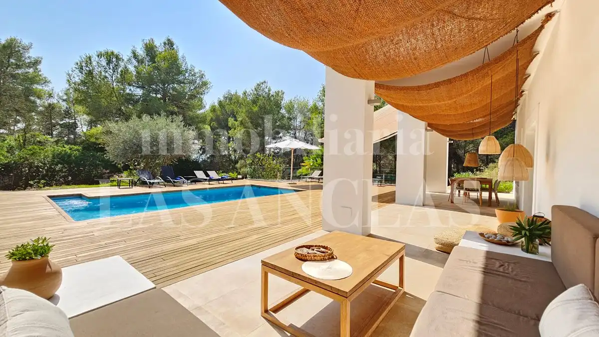Terrassa de Finca rústica en venda en Santa Eulària des Riu amb Aire condicionat, Calefacció i Parquet