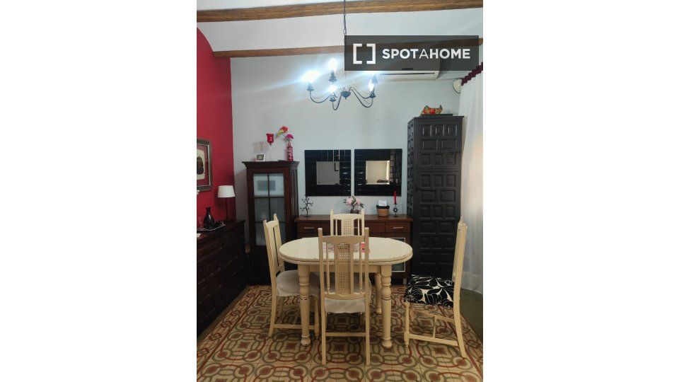 Dining room of Flat to rent in  Barcelona Capital  with Air Conditioner, Heating and Furnished