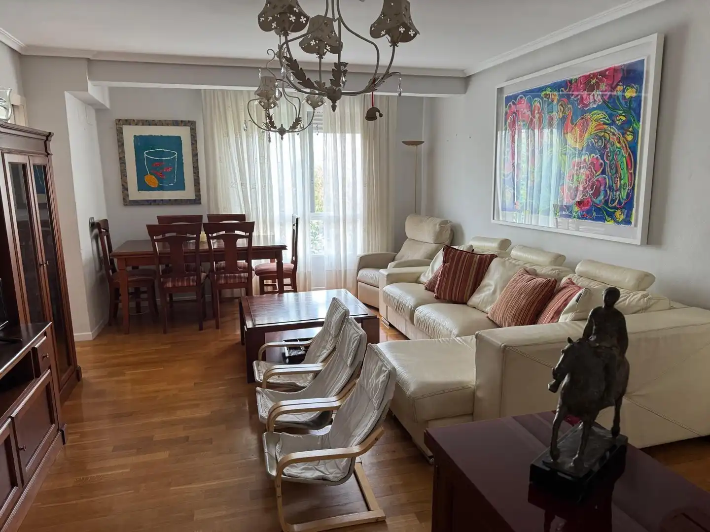Sala de estar de Piso de alquiler en Murcia con Aire acondicionado y Parquet