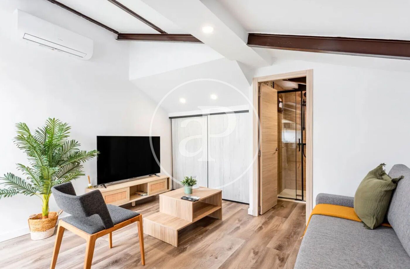 Living room of Flat to rent in  Valencia Capital  with Air Conditioner, Heating and Terrace