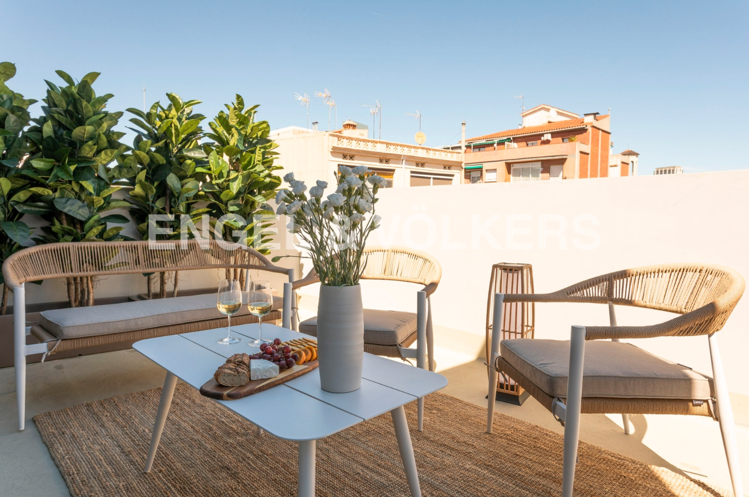 Terrace of Apartment to rent in  Barcelona Capital  with Air Conditioner, Heating and Parquet flooring