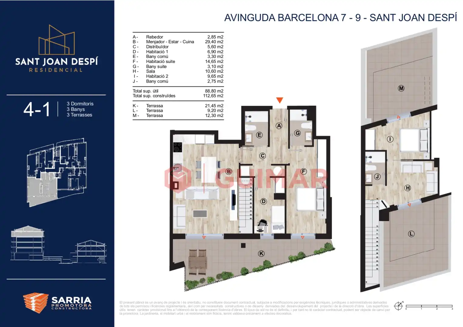 Àtic en venda en Sant Joan Despí amb Aire condicionat, Jardí privat i Parquet