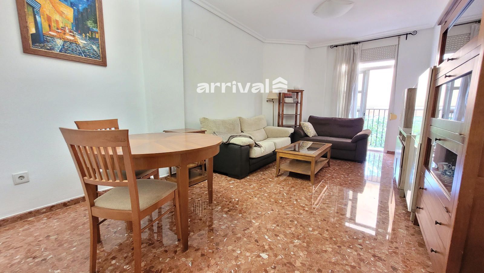 Living room of Flat to rent in  Valencia Capital  with Air Conditioner, Terrace and Furnished