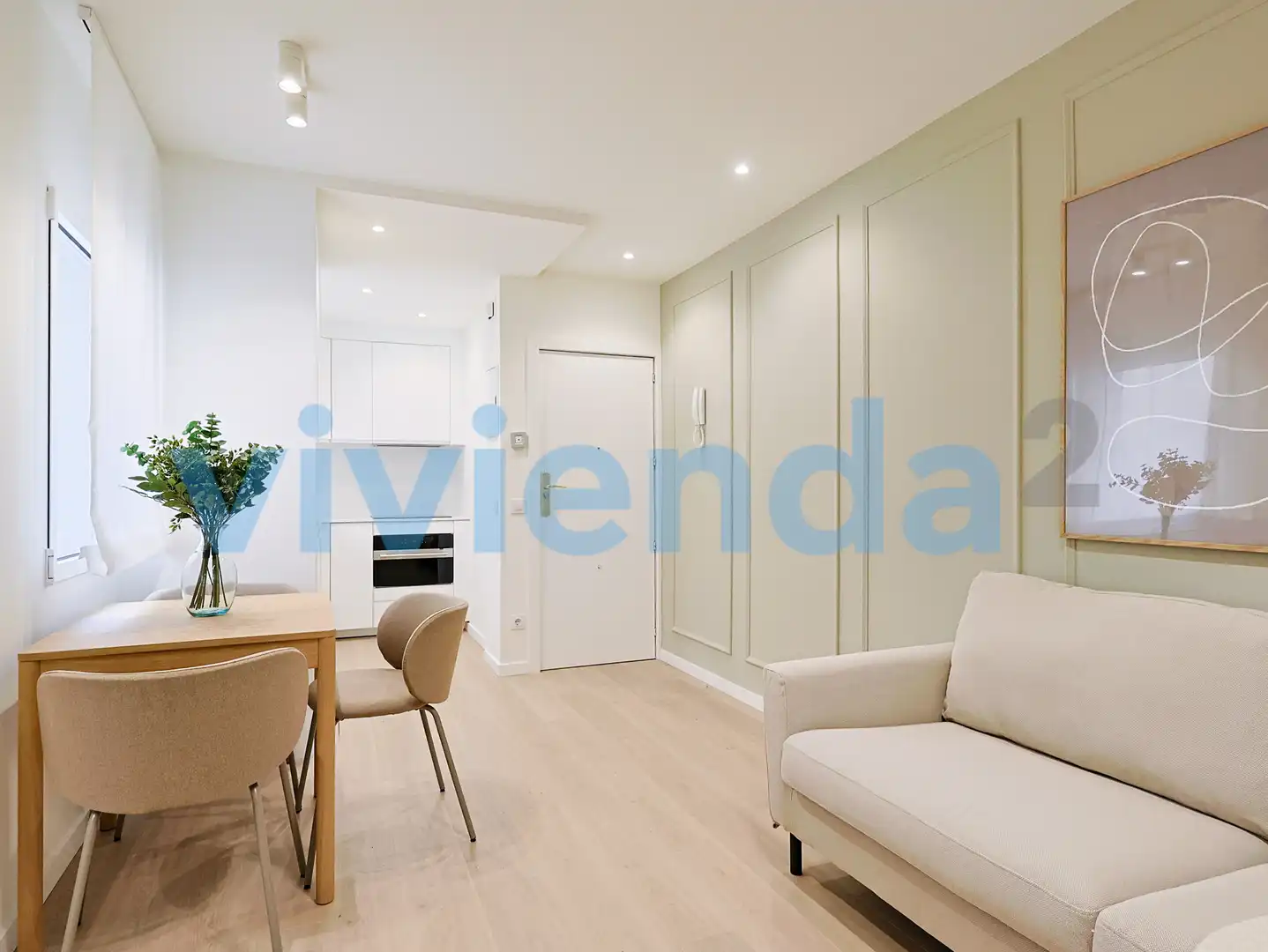Wohnzimmer von Wohnung zur Miete in Madrid mit Klimaanlage und Balkon