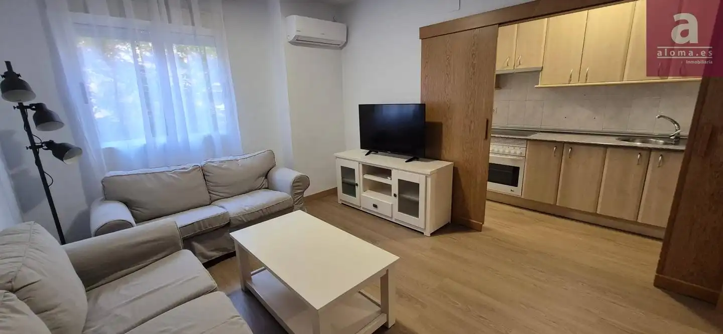 Sala de estar de Estudio de alquiler en Cáceres con Aire acondicionado, Trastero y Amueblado