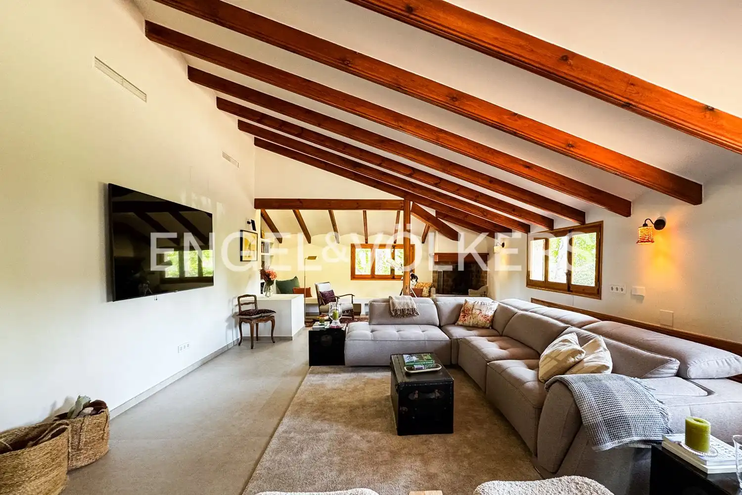 Wohnzimmer von Haus oder Chalet zur Miete in Náquera mit Klimaanlage, Heizung und Privatgarten