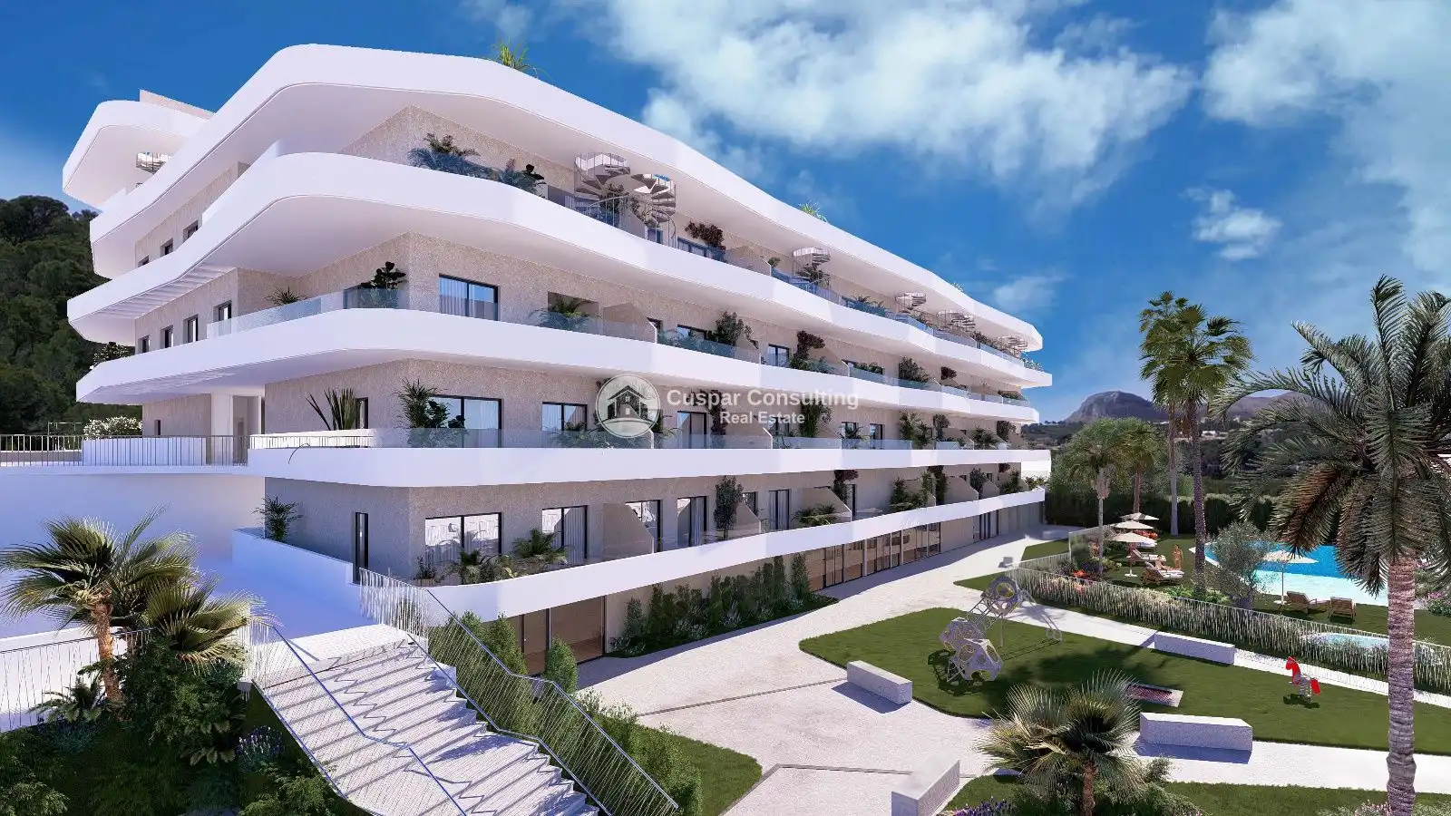 Vista exterior de Apartament en venda en La Nucia amb Aire condicionat, Terrassa i Traster