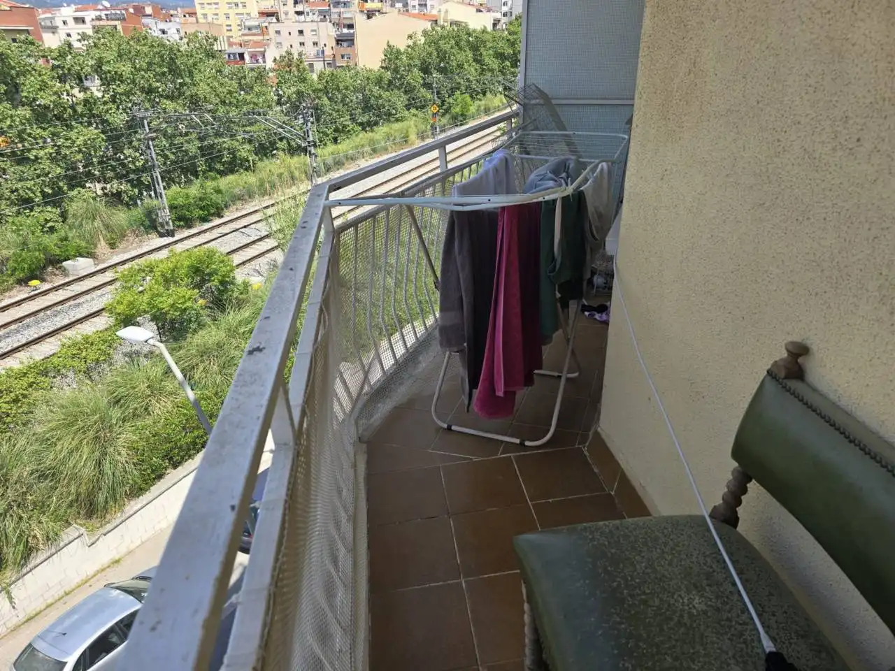 Terrasse von Wohnung zum Verkauf in Terrassa mit Klimaanlage, Heizung und Parkett