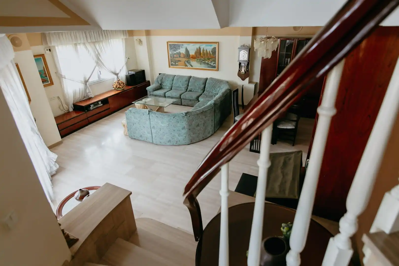 Sala de estar de Casa adosada en venta en Huesca con Aire acondicionado, Jardín privado y Terraza