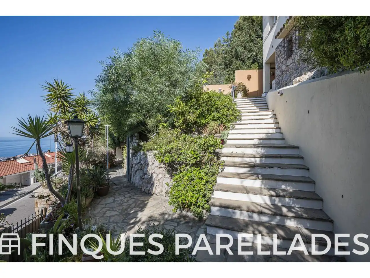 Exterior view of Houses for sale in Sitges  with Terrace and Swimming Pool