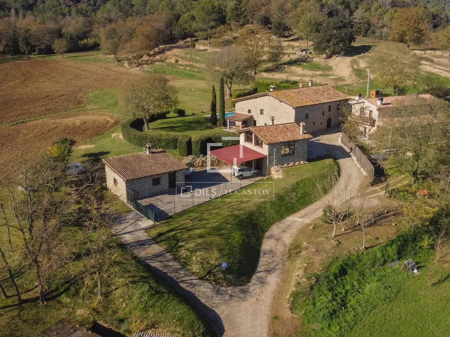 Vista exterior de Finca rústica en venta en Santa Pau con Jardín privado, Terraza y Trastero